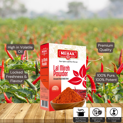 Lal Mirch Powder (Ground Red Chilli Hot)